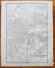 Load image into Gallery viewer, 1892 - Official Map Of The City Los Angeles Cal. Verso: San Diego Antique Genuine Printed-Color