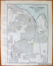 Load image into Gallery viewer, 1892 - Official Map Of The City Portland Oregon. Verso: Tacoma Washington Antique Genuine