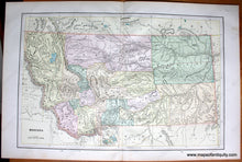 Load image into Gallery viewer, Antique-Map-Montana-Wyoming-Yellowstone-National-Park-Home-Library-and-Supply-Association-Pacific-Coast-1892-1890s-1800s-Late-19th-Century-Maps-of-Antiquity