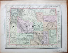 Load image into Gallery viewer, Antique-Map-Montana-Wyoming-Yellowstone-National-Park-Home-Library-and-Supply-Association-Pacific-Coast-1892-1890s-1800s-Late-19th-Century-Maps-of-Antiquity