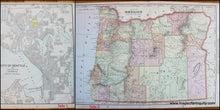 Load image into Gallery viewer, Antique-Map-Seattle-Washington-City-Environs-Oregon-State-Cram-Maps-of-Antiquity