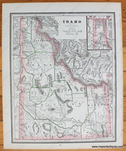 Load image into Gallery viewer, 1888 - Montana; Verso: Wyoming And Idaho Antique Map Genuine Printed-Color