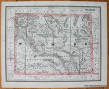Load image into Gallery viewer, 1888 - Montana; Verso: Wyoming And Idaho Antique Map Genuine Printed-Color