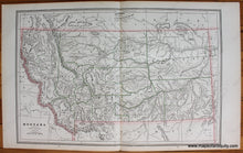 Load image into Gallery viewer, Antique-Printed-Color-Map-Montana;-verso:-Wyoming-and-Idaho-1888-People’s-Publishing-Company-Montana-1800s-19th-century-Maps-of-Antiquity