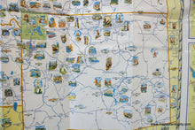 Load image into Gallery viewer, 1947 - Pictorial Map Idaho Montana Wyoming Antique Genuine Printed-Color Folding