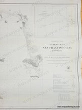 Load image into Gallery viewer, 1856 - Preliminary Chart of Entrance to San Francisco Bay, California - Antique Chart