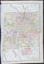 Load image into Gallery viewer, Genuine-Antique-Printed-Color-Map-Double-sided-Page-with-New-Mexico-and-Idaho--United-States-West-1909-Rand-McNally-Maps-Of-Antiquity-1800s-19th-century