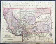 Load image into Gallery viewer, 1903 - Map Of Utah Verso: Montana Antique Genuine