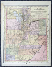 Load image into Gallery viewer, Genuine-Antique-Map-Map-of-Utah-verso:-Map-of-Montana-United-States-West-1903-The-J.N.-Matthews-Co.-/-Mast-Crowell-&-Kirkpatrick-Maps-Of-Antiquity-1800s-19th-century