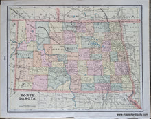 Load image into Gallery viewer, Genuine-Antique-Printed-Color-Comparative-Chart-North-Dakota;-verso:-Minnesota-United-States-West-1892-Home-Library-&-Supply-Association-Maps-Of-Antiquity-1800s-19th-century