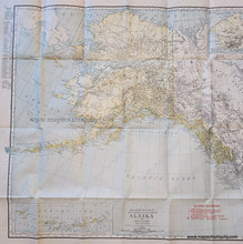 Load image into Gallery viewer, Genuine-Antique-Folding-Map-The-Rand-McNally-New-Commercial-Atlas-Map-of-Alaska-1920-Rand-McNally-Maps-Of-Antiquity