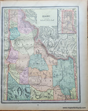 Load image into Gallery viewer, Genuine-Antique-Printed-Color-Map-Double-sided-page-Arizona-verso-Idaho-1893-Gaskell-Maps-Of-Antiquity