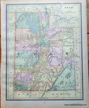 Load image into Gallery viewer, Genuine-Antique-Printed-Color-Map-Double-sided-page-Montana-centerfold--verso-Utah-and-Wyoming-1893-Gaskell-Maps-Of-Antiquity