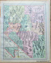 Load image into Gallery viewer, Genuine-Antique-Printed-Color-Map-Double-sided-page-California-centerfold--versos-San-Francisco-and-Nevada-1893-Gaskell-Maps-Of-Antiquity