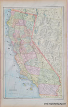 Load image into Gallery viewer, Genuine-Antique-Printed-Color-Map-Double-sided-page-California-centerfold--versos-San-Francisco-and-Nevada-1893-Gaskell-Maps-Of-Antiquity