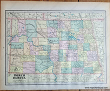 Load image into Gallery viewer, Genuine-Antique-Printed-Color-Map-Double-sided-page-North-Dakota-verso-St-Louis-1893-Gaskell-Maps-Of-Antiquity