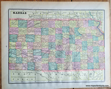 Load image into Gallery viewer, Genuine-Antique-Printed-Color-Map-Double-sided-page-South-Dakota-verso-Kansas-1893-Gaskell-Maps-Of-Antiquity