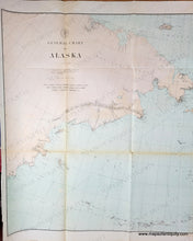 Load image into Gallery viewer, Antique map with original printed color in light pink-tan for the land and light blue for the water showing Alaska and part of Asia. Genuine-Antique-Map-General-Chart-of-Alaska-1890-USC-GS-Maps-Of-Antiquity