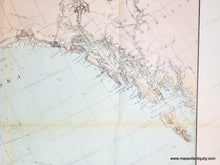 Load image into Gallery viewer, Antique map with original printed color in light pink-tan for the land and light blue for the water showing Alaska and part of Asia. Genuine-Antique-Map-General-Chart-of-Alaska-1890-USC-GS-Maps-Of-Antiquity