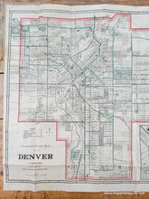Load image into Gallery viewer, 1910 - Clason's Guide Map of Denver - Antique Map