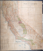 Load image into Gallery viewer, 1900 - State of California, Compiled from the official Records of the General Land Office and other sources, 1900 - Genuine Antique Map
