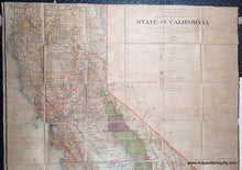 Load image into Gallery viewer, 1900 - State of California, Compiled from the official Records of the General Land Office and other sources, 1900 - Genuine Antique Map