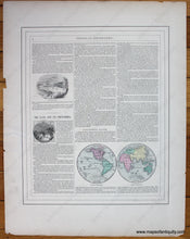 Load image into Gallery viewer, 1861 - Physical Geography Antique Map Genuine Hand-Colored