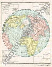 Load image into Gallery viewer, 1894 - Chart Of The World On Mercator’s Projection Verso: Eastern Hemisphere And Untitled