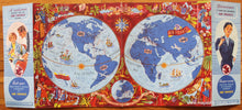 Load image into Gallery viewer, 1953 - Air France World Map Antique Pictorial Genuine Printed-Color