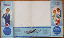 Load image into Gallery viewer, 1953 - Air France World Map Antique Pictorial Genuine Printed-Color