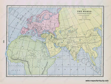 Load image into Gallery viewer, 1892 - Map Of The Empire Alexander Great Verso: World As Known To Ancients Antique Genuine