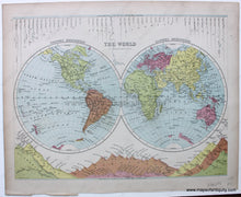 Load image into Gallery viewer, Antique-Printed-Color-Map-The-World,-Verso:-The-World-on-Mercator's-Projection-1877-Bartholomew-1800s-19th-century-Maps-of-Antiquity