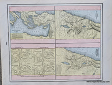 Load image into Gallery viewer, 1892 - Sheet With Four Historical Maps On Each Side Antique Comparative Chart Genuine Printed-Color