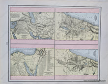 Load image into Gallery viewer, 1892 - Sheet With Four Historical Maps On Each Side Antique Comparative Chart Genuine Printed-Color