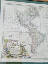 Load image into Gallery viewer, Framed-Genuine-Antique-Map-Americae-Mappa-generalis-Secundum-legimitas-projectionis-Stereiographiae-regulas…-1746-Homann-Heirs-Maps-Of-Antiquity