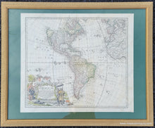 Load image into Gallery viewer, Framed-Genuine-Antique-Map-Americae-Mappa-generalis-Secundum-legimitas-projectionis-Stereiographiae-regulas-1746-Homann-Heirs-Maps-Of-Antiquity