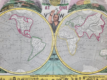 Load image into Gallery viewer, 1847 - The World At One View Antique Map Wall
