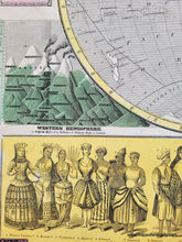 Load image into Gallery viewer, 1847 - The World At One View Antique Map Wall
