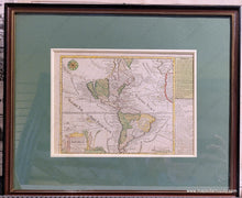 Load image into Gallery viewer, 1730 - America Verfertiget Von John George Schreibern In Leipzig Antique Map Genuine