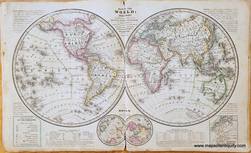 Genuine-Antique-Map-Map-of-the-World-and-Chart-Exhibiting-the-Size-of-each-Country-Nation-or-Kingdom-its-Population-as-a-whole-and-to-a-square-mile-also-the-different-States-of-Society-Forms-of-Government-Religion-&c--1839-Smith-Paine-Burgess-Maps-Of-Antiquity