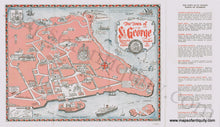 Load image into Gallery viewer, Antique-Map-The-Town-of-St.-George-Saint-Bermuda-Island-Islands-Bank-of-Ken-Ciles-1955-1950s-1900s-Mid-20th-Century-Maps-of-Antiquity
