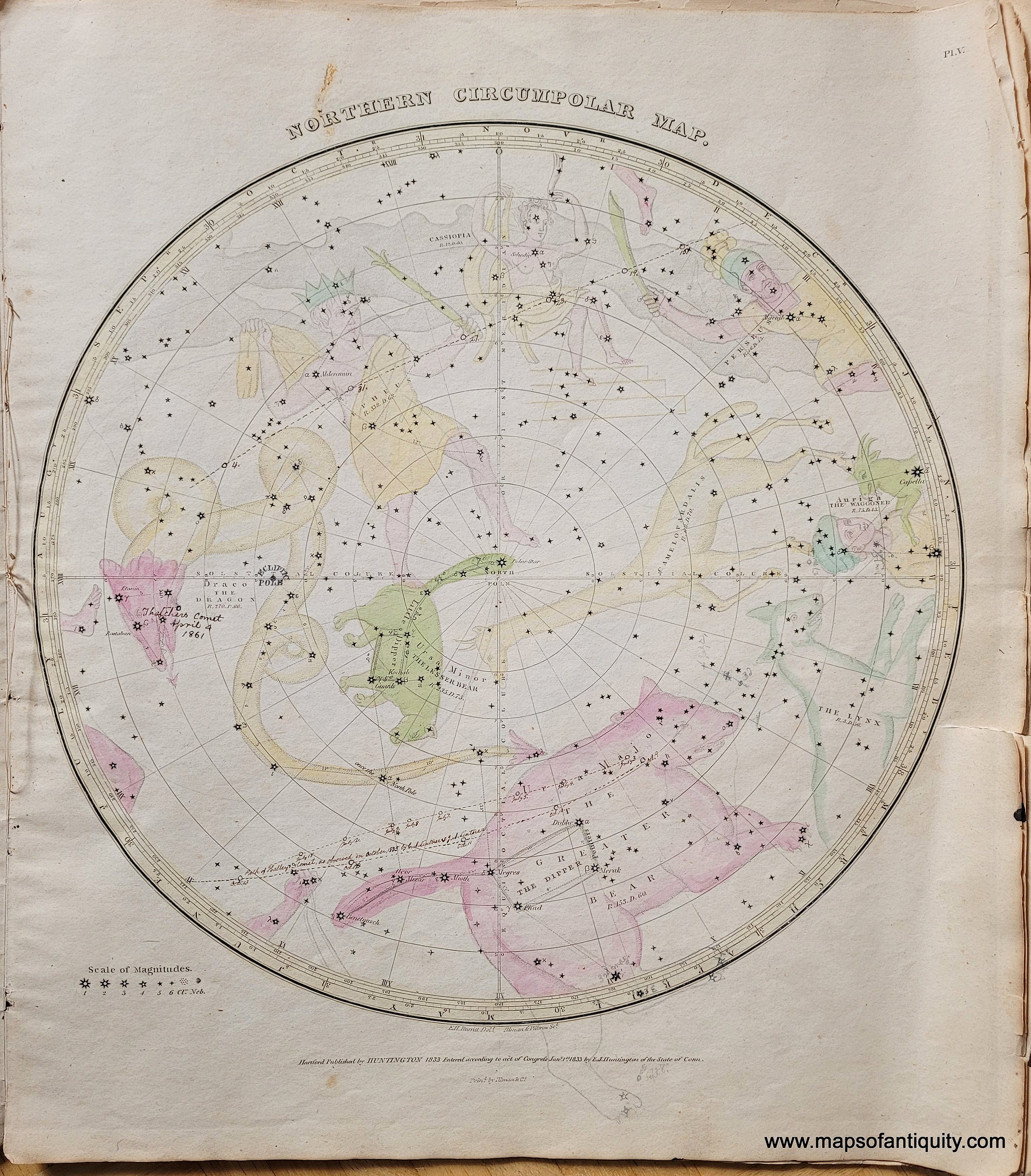 Vintage State Map of Louisiana 1833