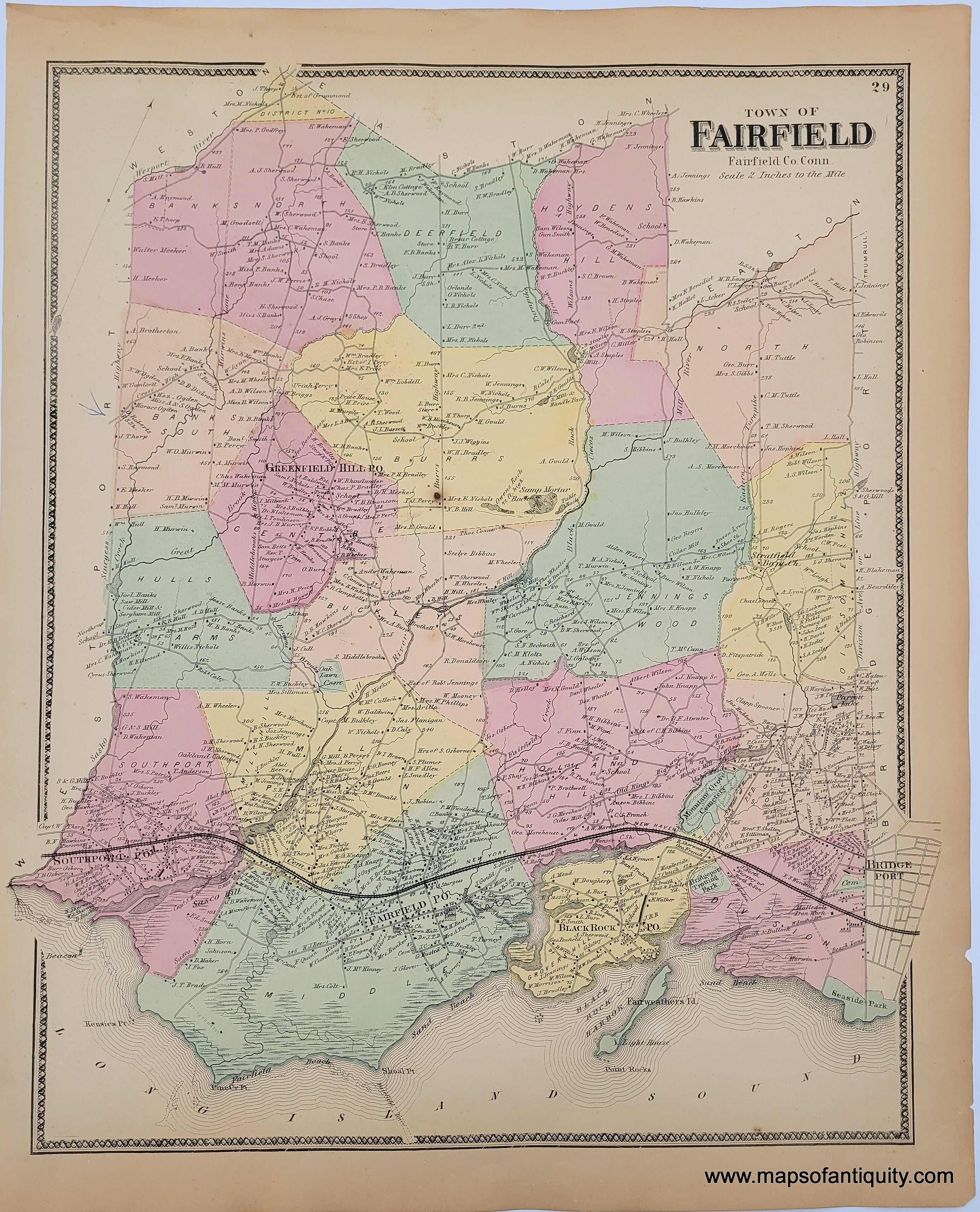town of fairfield ct map