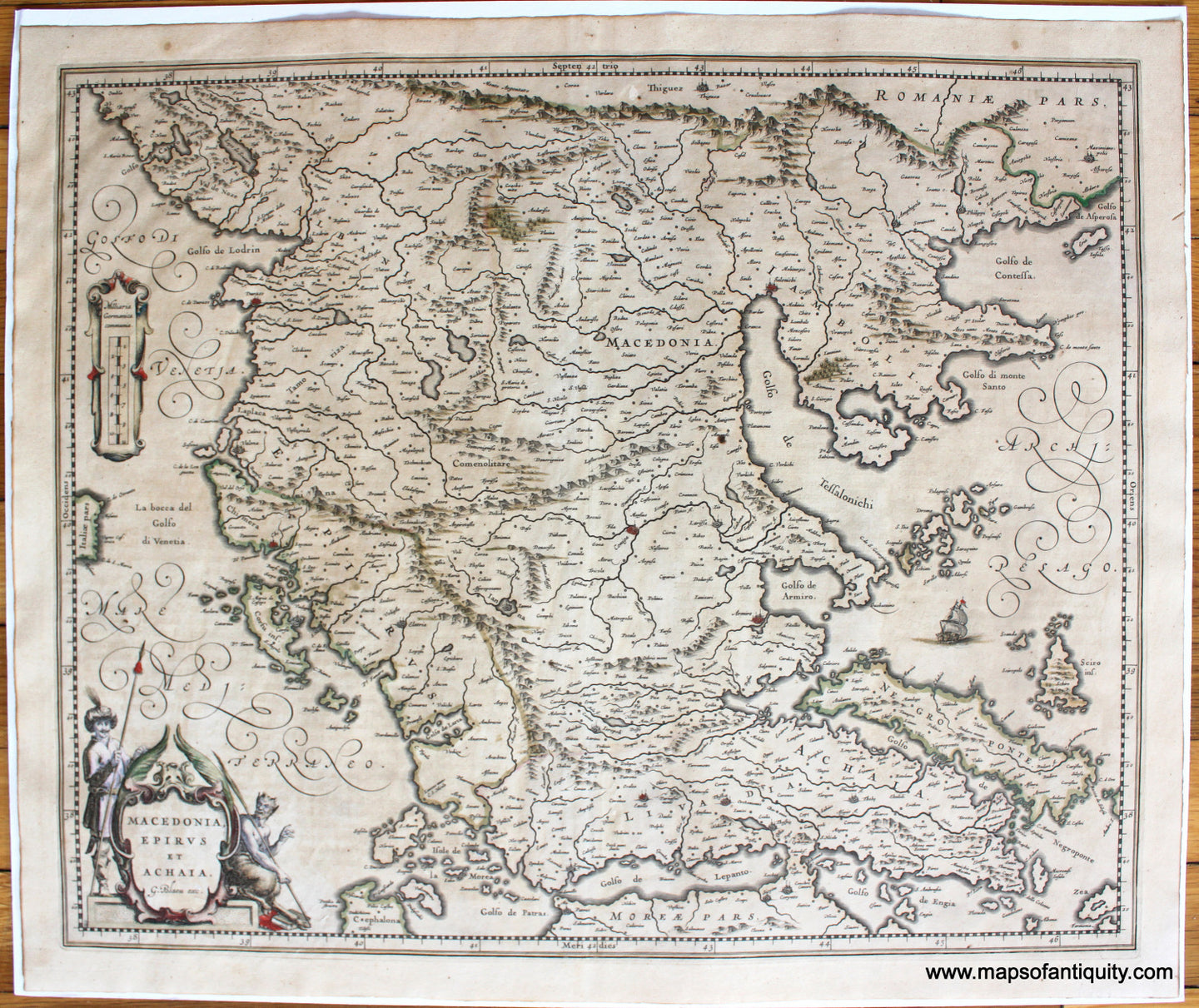 Antique-Hand-Colored-Map-Macedonia-Epirus-et-Achaia-(Greece)-Europe-Greece-&-the-Balkans-c.-1840-Blaeu-Maps-Of-Antiquity