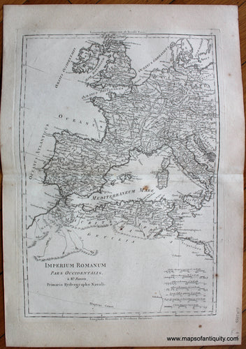 Antique-Uncolored-Map-Imperium-Romanum-pars-Occidentalis-1787-Bonne-and-Desmarest-1800s-19th-century-Maps-of-Antiquity