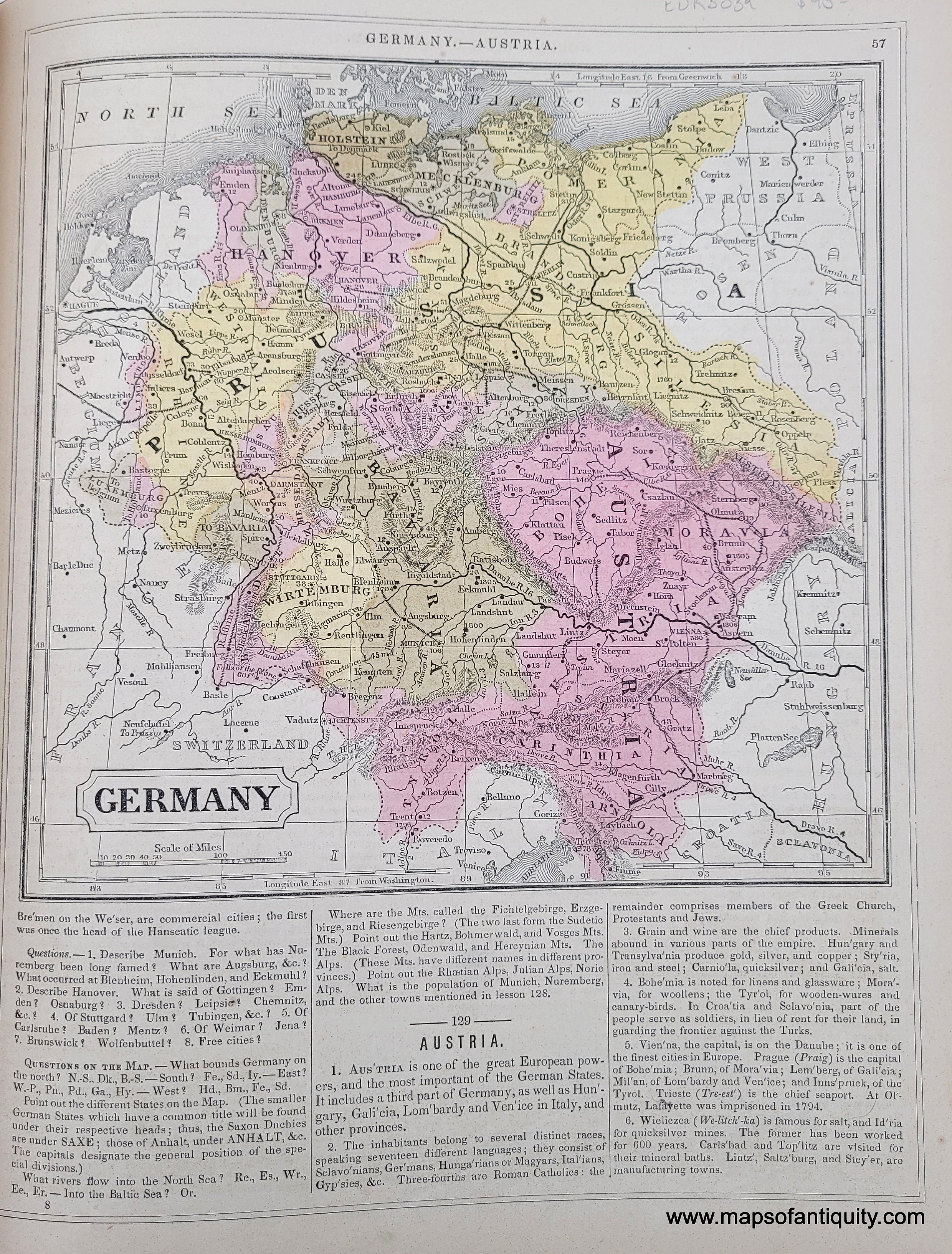 german states map 1850