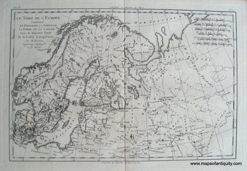 Antique-Black-and-White-Map-Le-Nord-de-L'Europe-contenant-etc.-Europe-Europe-General-1780-Raynal-and-Bonne-Maps-Of-Antiquity