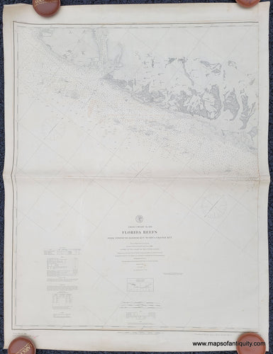 Antique-Black-and-White-Antique-Nautical-Chart-Coastal-Chart-No.-169-Florida-Reefs-from-Newfound-Harbor-to-Boca-Grande-Key-Antique-Nautical-Charts-Florida-1888-U.S.-Coast-Survey-Maps-Of-Antiquity