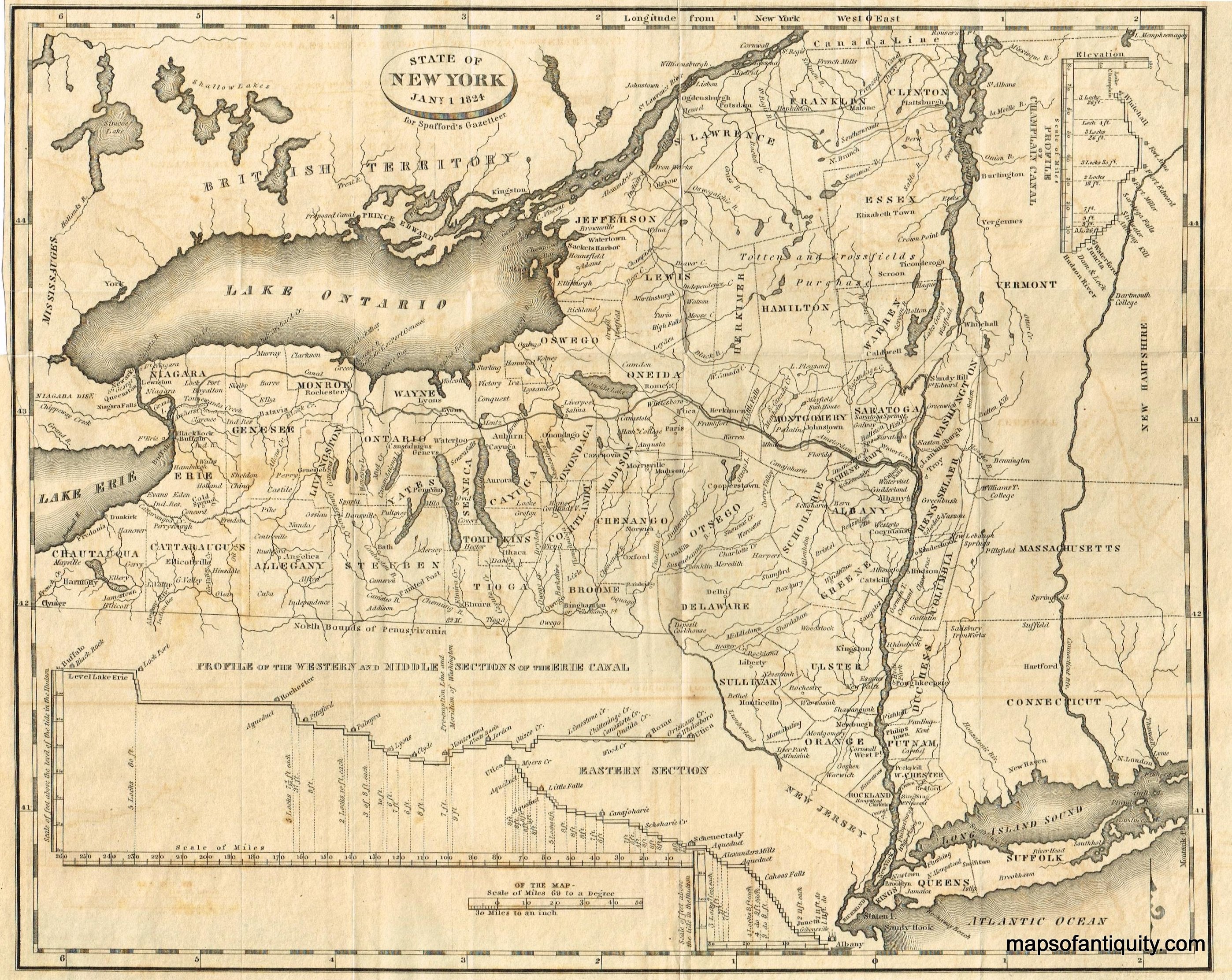 1824 - Louisiana. - Antique Map – Maps of Antiquity