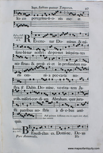 Antique-Black-and-White-Sheet-Music-Antique-Sheet-Music--Sept.-Sabbato-Quatuor-Temporum-pgs-97-98-Antique-Prints-Antique-Sheet-Music-c.-mid-1700s-unknown-Maps-Of-Antiquity